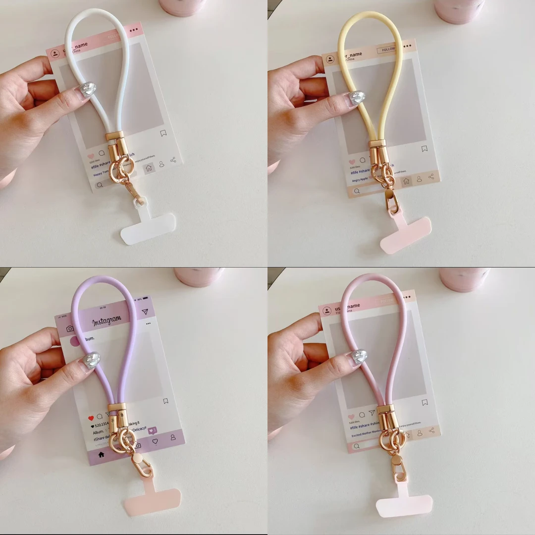 【只麦】圣诞创意果冻玫红色肤感波漾壳个性适用硅胶壳手绳女款