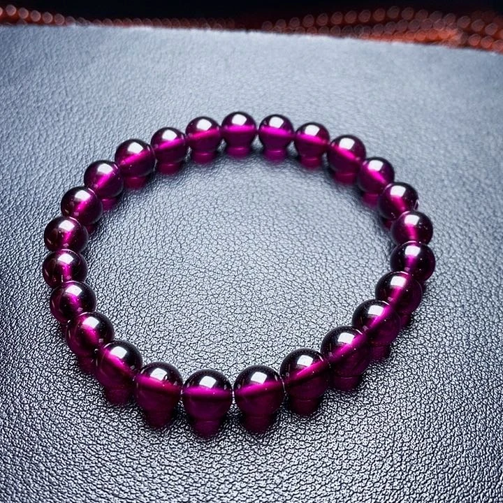 未镶嵌手链石榴石晴7冷紫