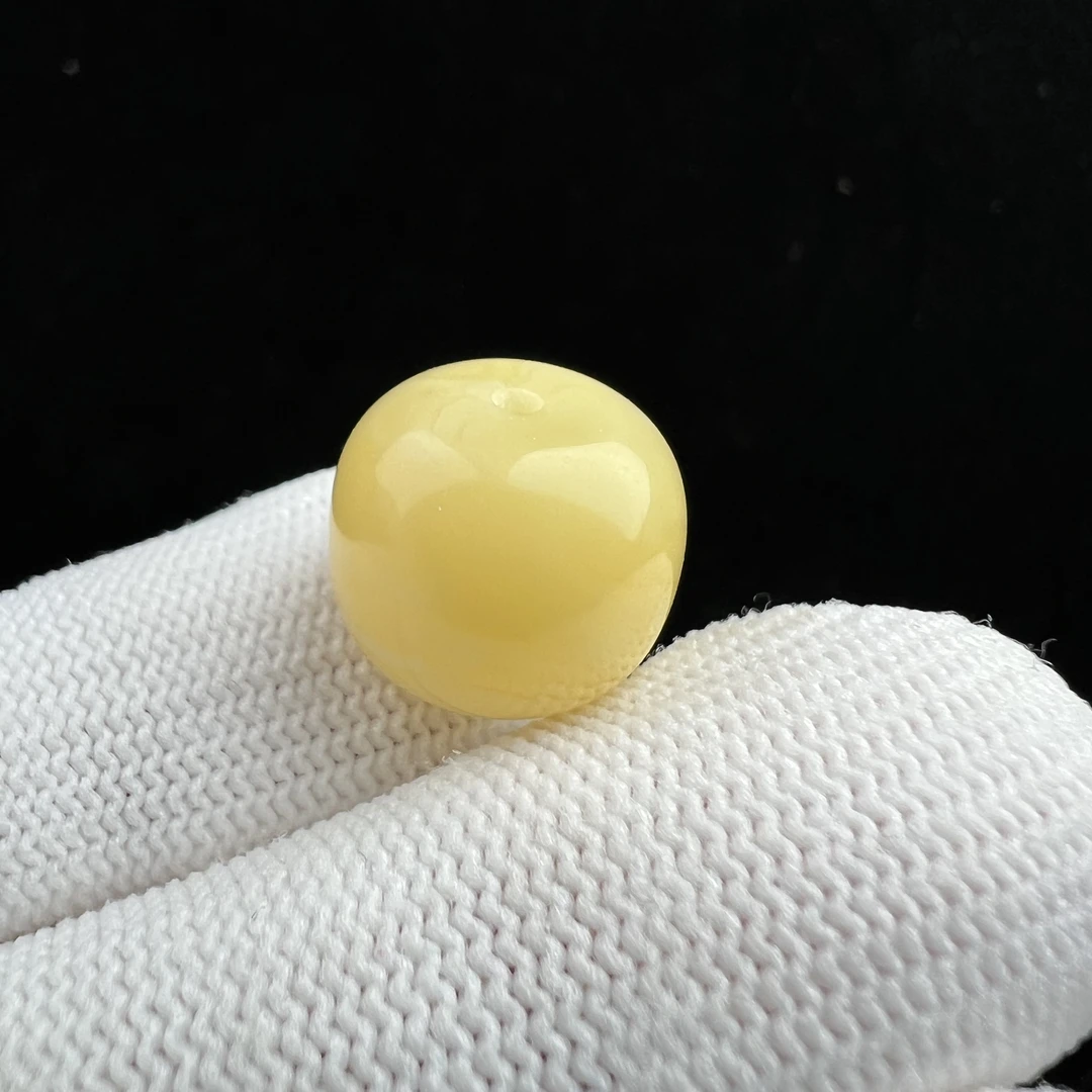 M8589天然蜜蜡妖花老型墩子13.9x12.2mm支持鉴定假一罚四