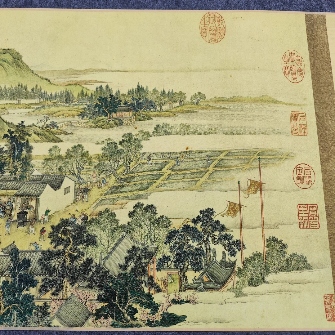 1380*40清代·《姑苏繁华》·徐扬国画高清数字微喷复刻手工装裱