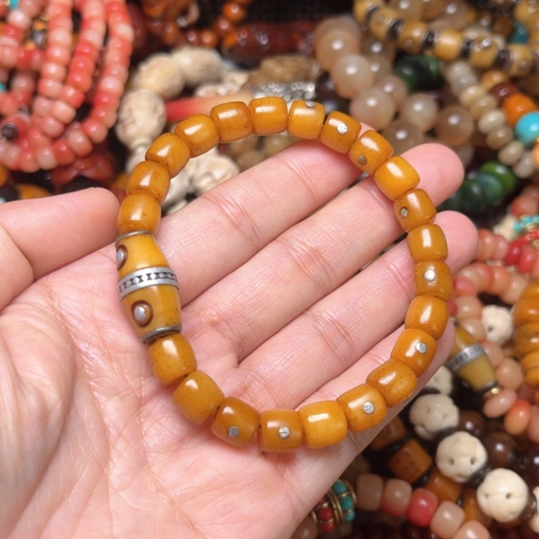 【闪购商品】牛骨手串/手链牛骨原色8×8×22颗女款