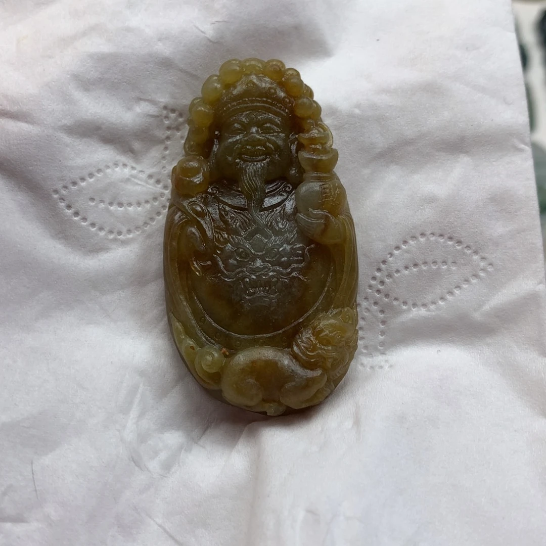 未镶嵌定制翡翠财神 毛货 无鉴赏期