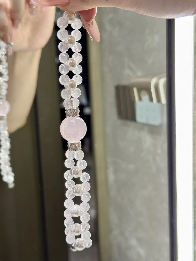 【粉鸽子蛋】天然粉晶  17m B004