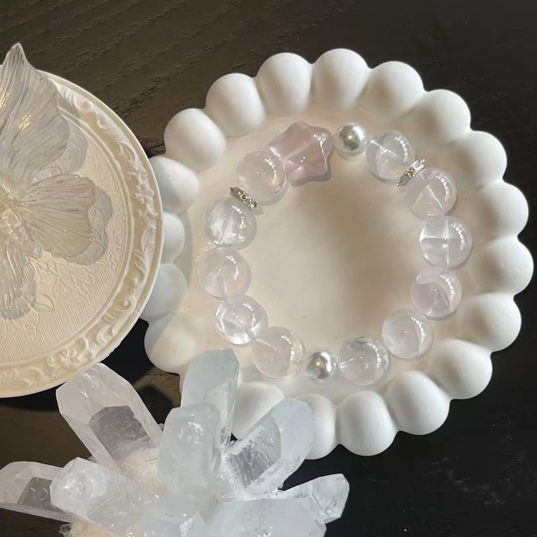 【喜饰 暗里着迷】13mm粉阿塞手串 颜色微差多样性发货 A12