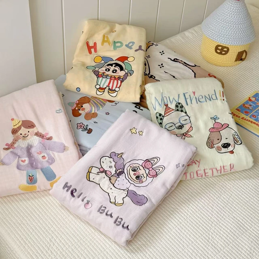 巨柔软-纯棉全棉双层纱工艺刺绣款单品被套单被罩