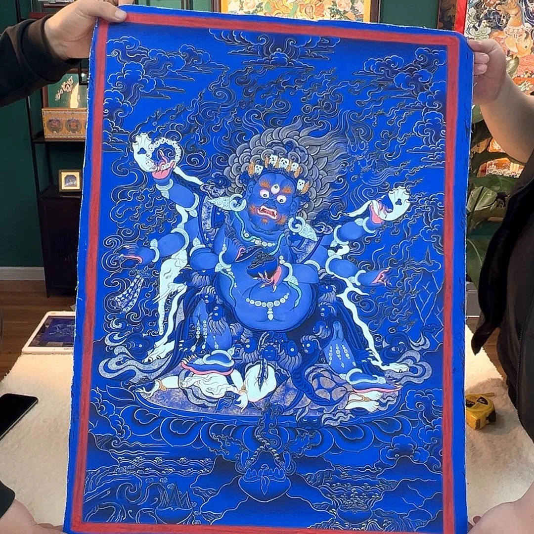 吊坠纯手绘唐卡大黑天