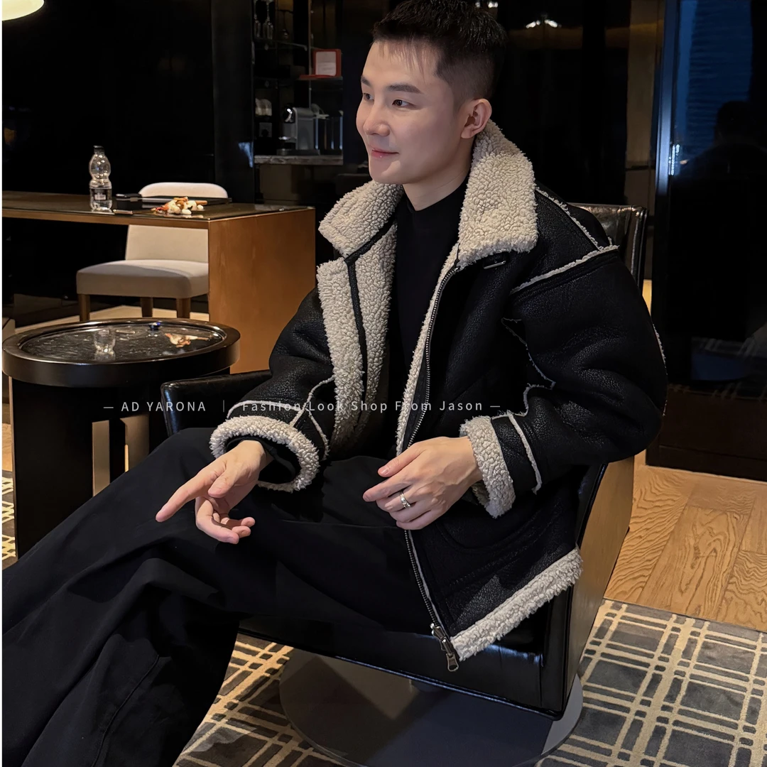 AD YARONA【皮毛一体】双面可穿洗软工艺复古摩登男士外套