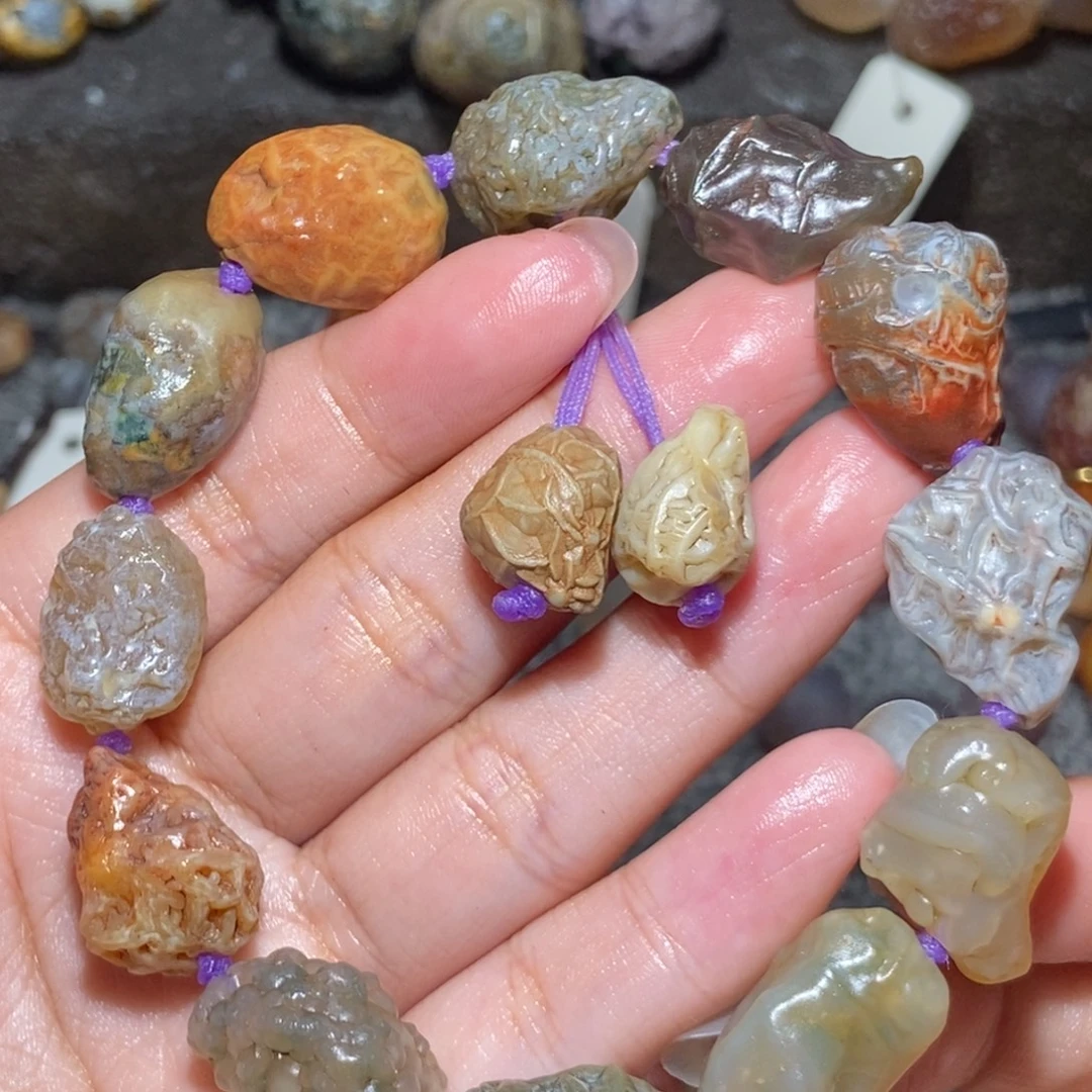 未镶嵌玛瑙/玉髓珠宝半成品