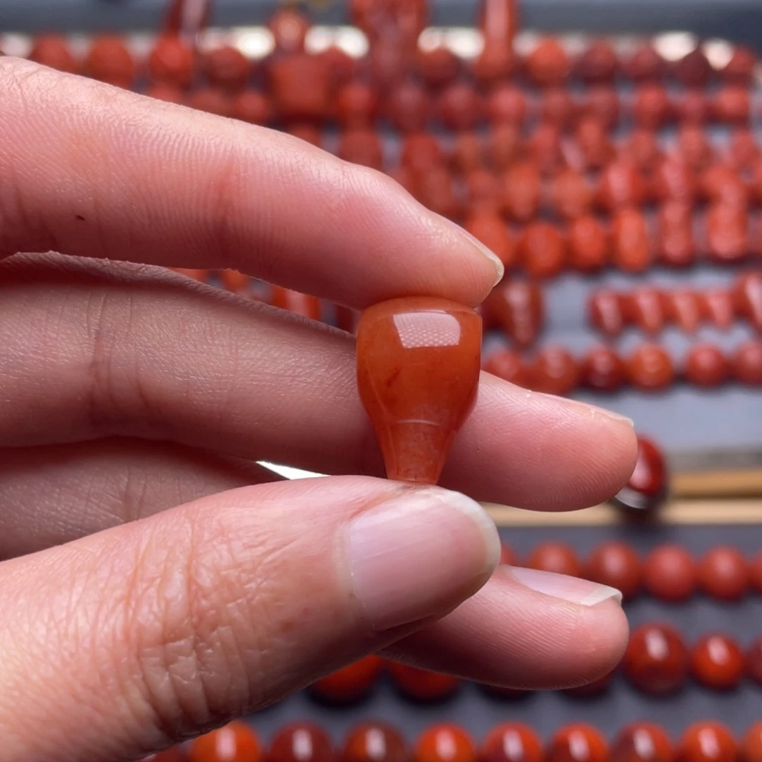 南红玛瑙未镶嵌其他W10➕保山滴水洞柿子红三通顶品