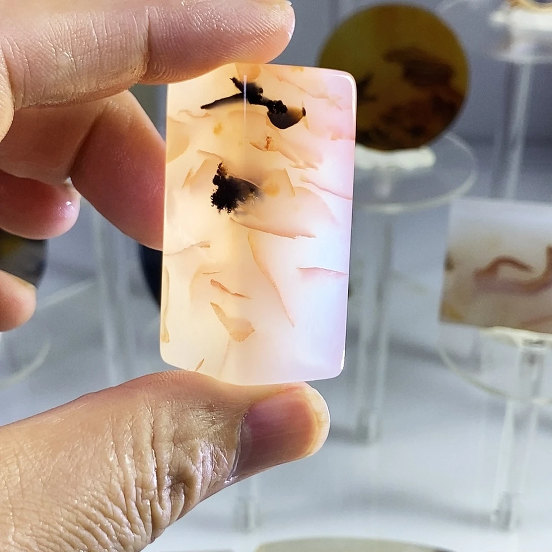 合成碳硅石非金属时尚图纹画面石饰品