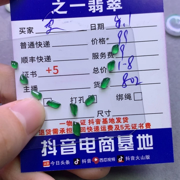 翡翠未镶嵌颈饰夏*板