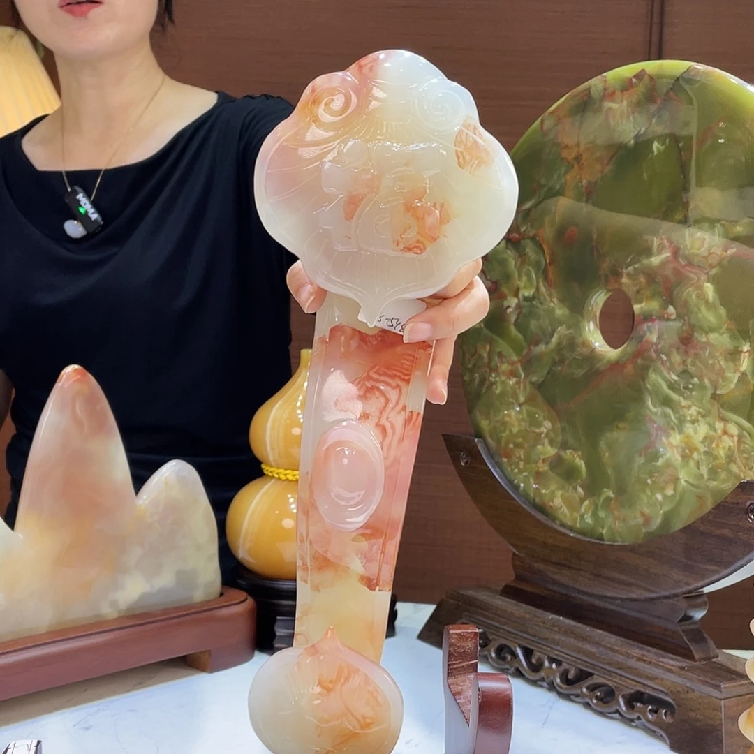 玉如意精品天然玉石摆件