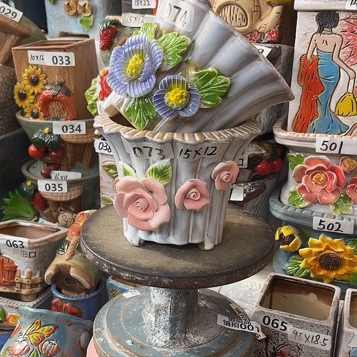 粗陶材质多肉花盆