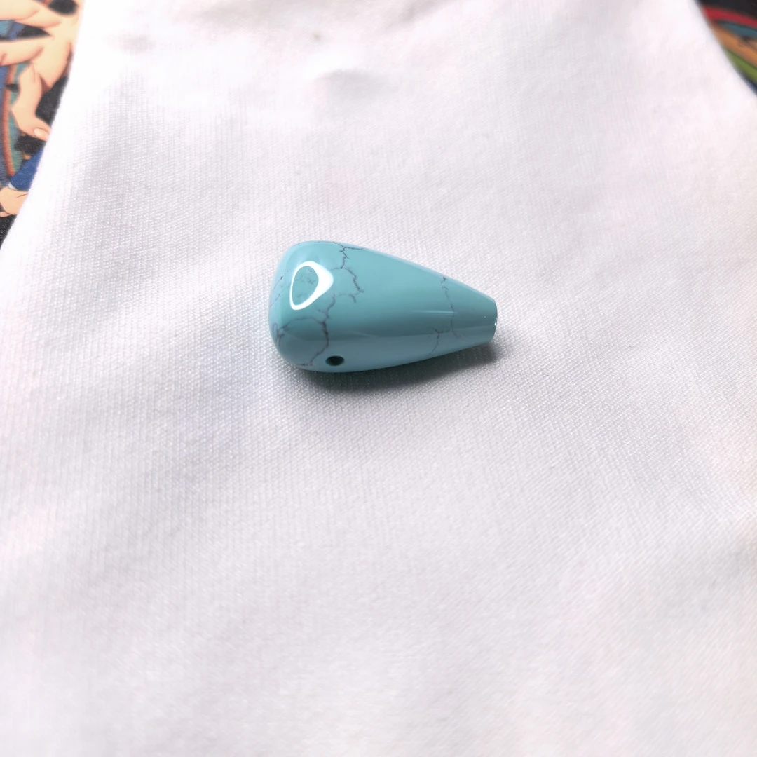 天然原矿绿松石三通12