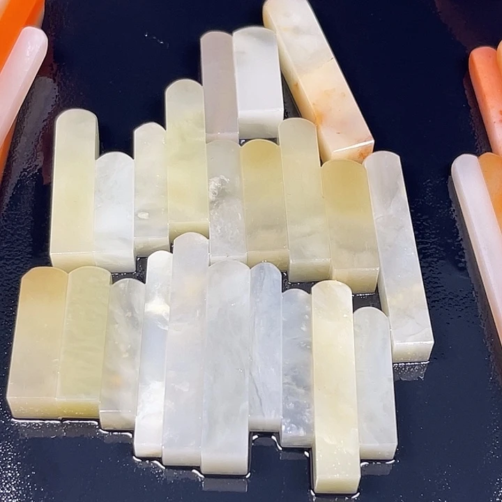 印石青田石老挝石小短签×20（0.5-0.9左右印面）