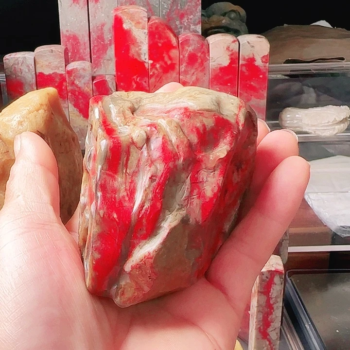昌化石自**林昌化田黄鸡血石原石