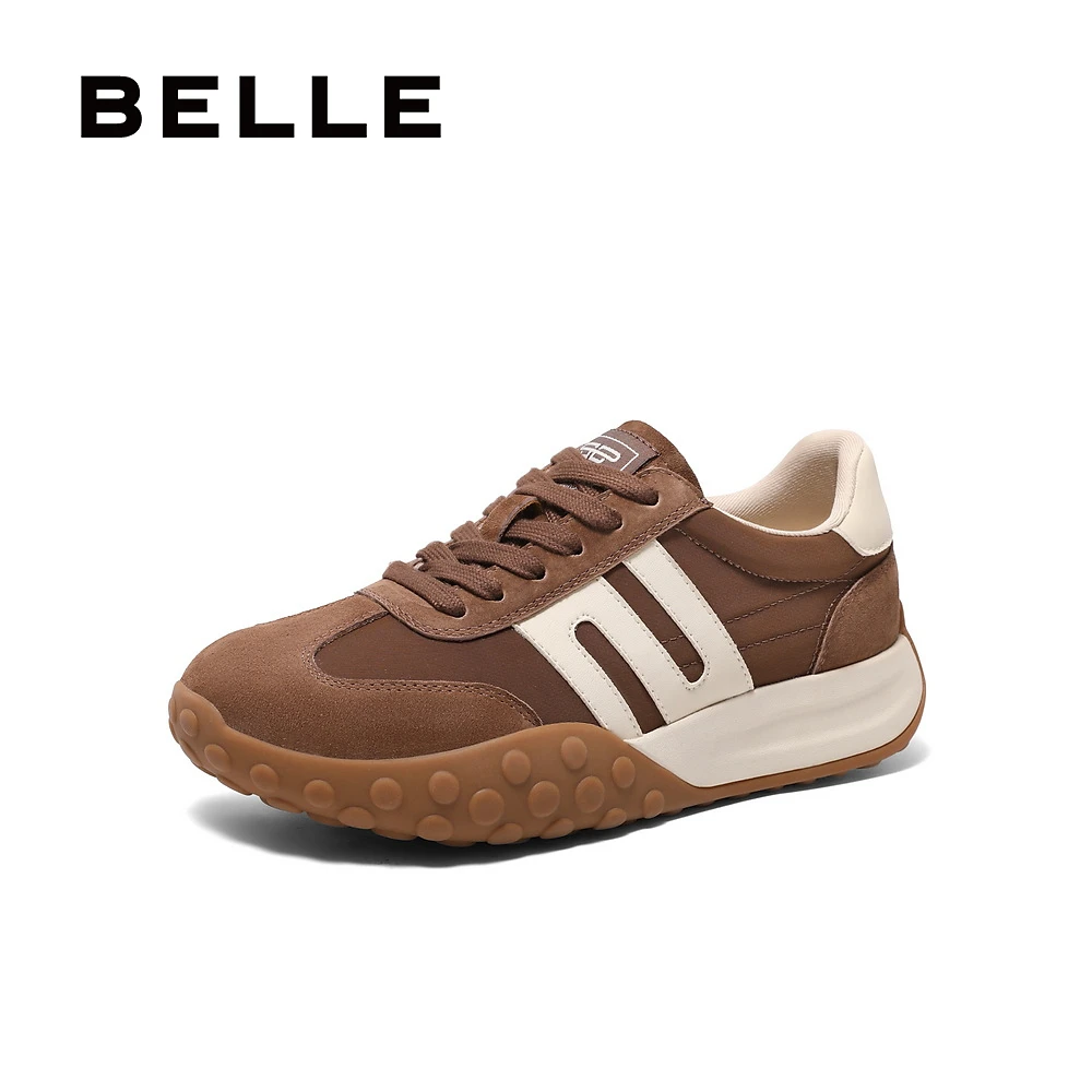 百丽休闲舒适阿甘鞋女时尚潮流新撞色时尚板鞋B2298CM4