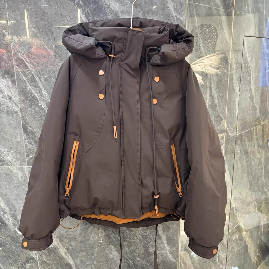 时尚休闲运动感冲锋衣2024韩版简约加厚羽绒服外套8399