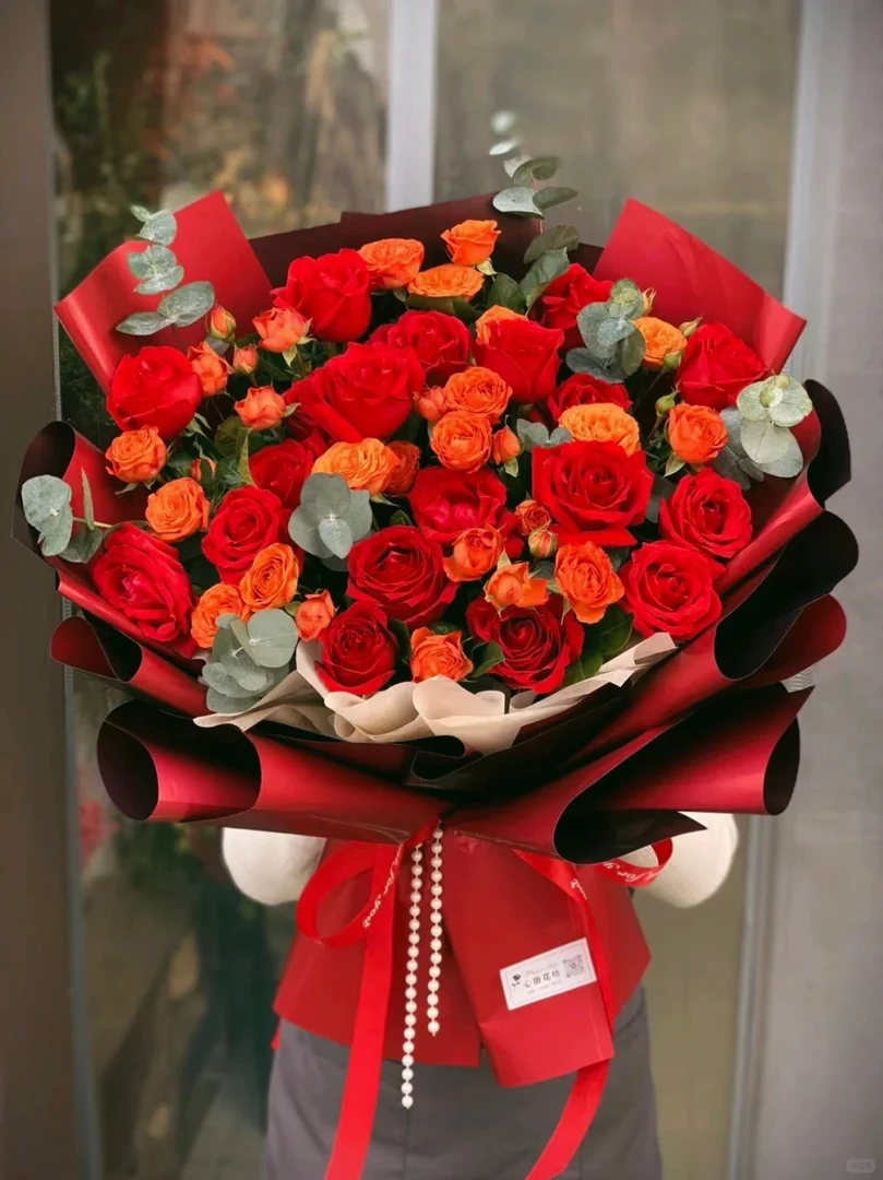 【高原红+橙色芭比】 组合花束  一单也包邮