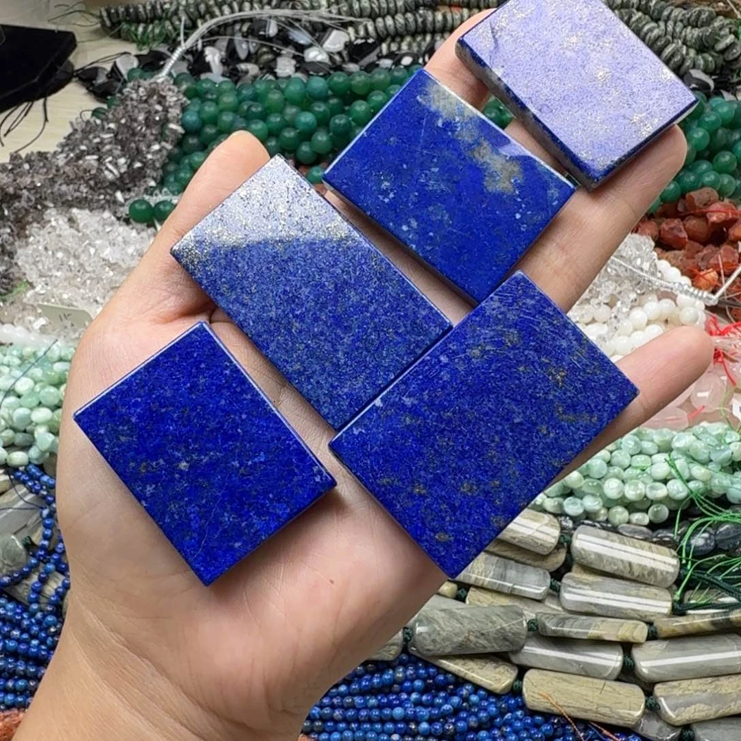 水晶珠宝半成品未镶嵌青金无事牌一颗