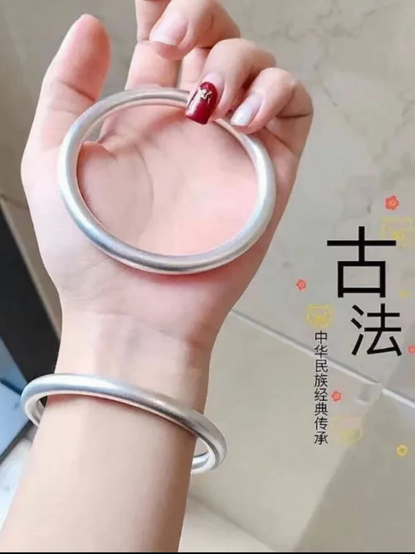 057 古法素圈手镯  精美时尚气质复古轻奢首饰  无礼盒