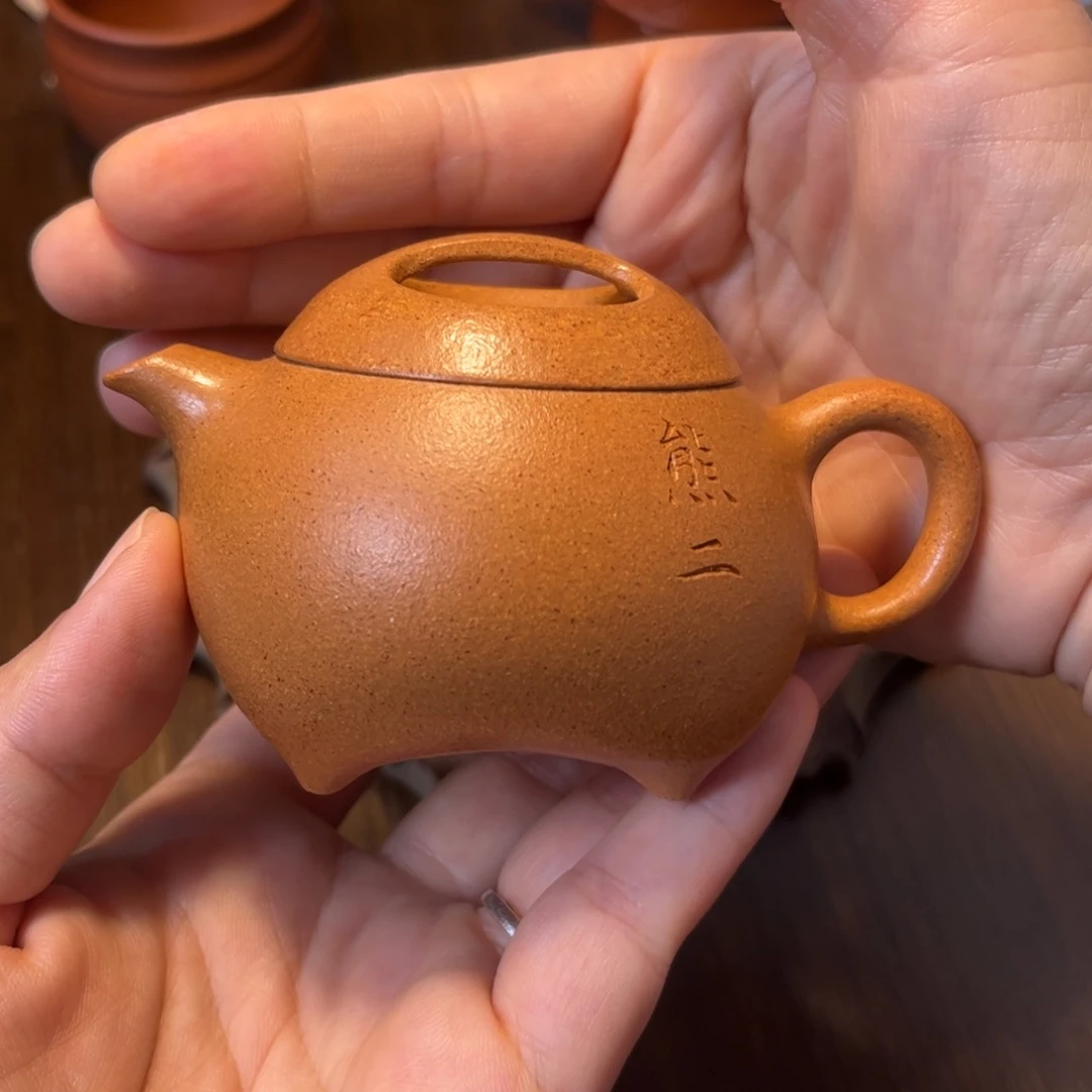 茶壶紫砂木*宜兴紫砂壶半手工制作