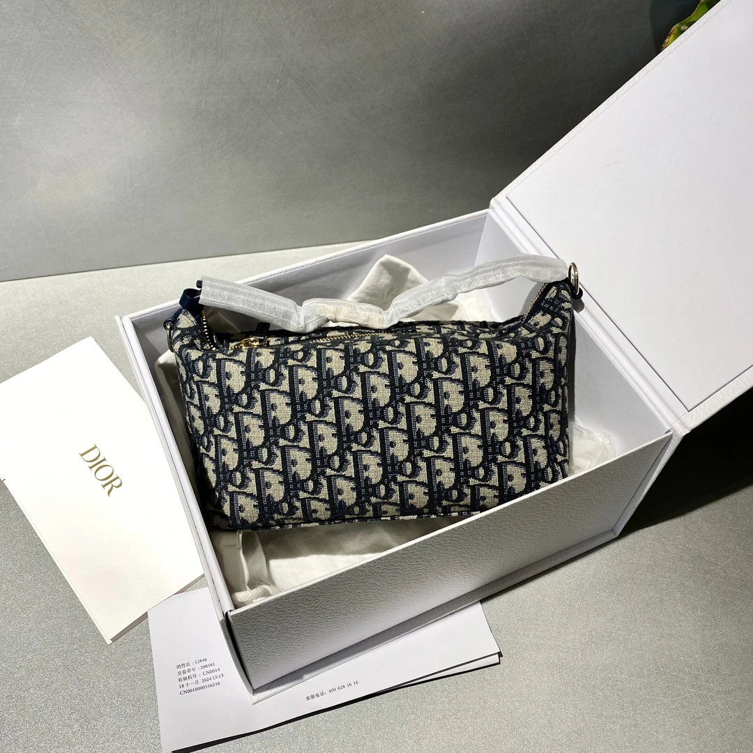 99新 DIOR/迪奥 迪奥   老花中号饭盒包 手提包-5