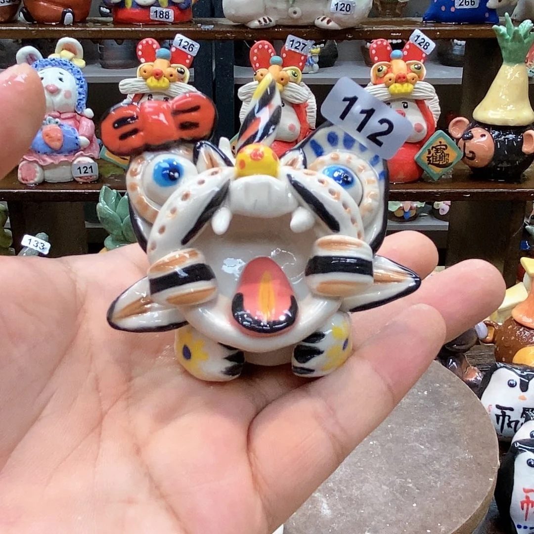 摆件直播间手工抽象陶瓷摆件112