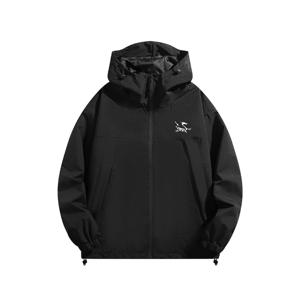 新款情侣运动休闲拼接冲锋衣夹克