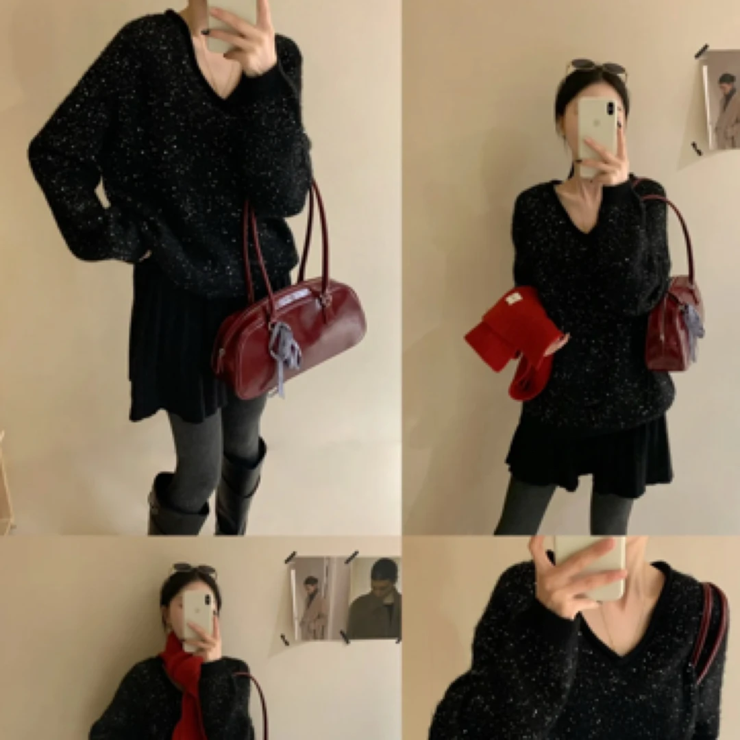 桔梗Studio 亮晶晶内搭毛衣