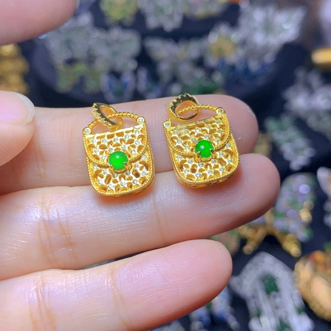 翡翠银S925镶嵌吊坠(不含链)多样性发其一