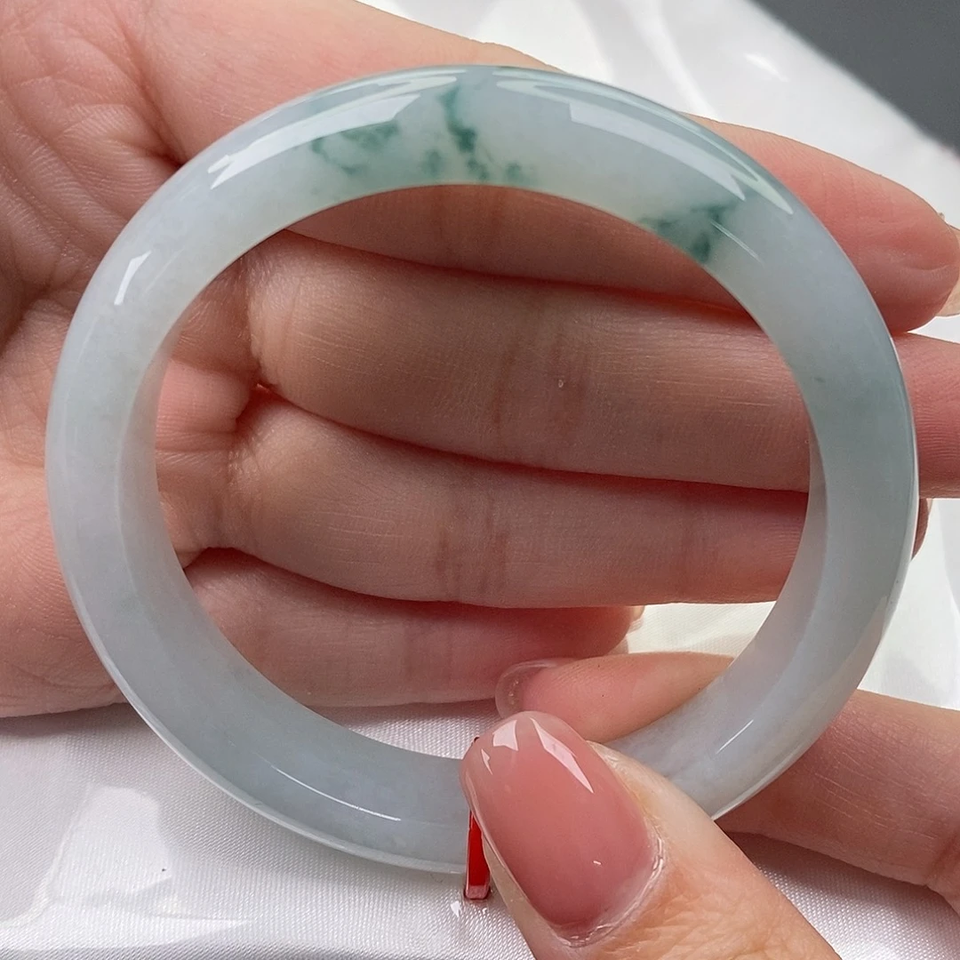 翡翠未镶嵌手镯（圆镯）缅甸天然A货翡翠 53