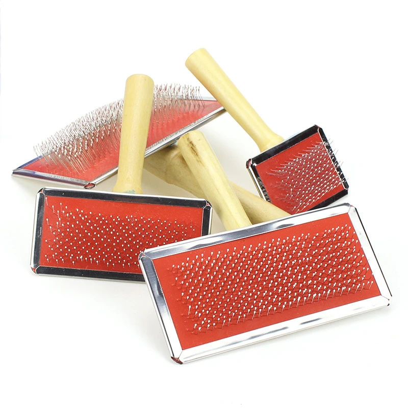 木柄宠物梳子猫咪按摩梳带保护点狗狗针梳脱毛开结梳宠物用品