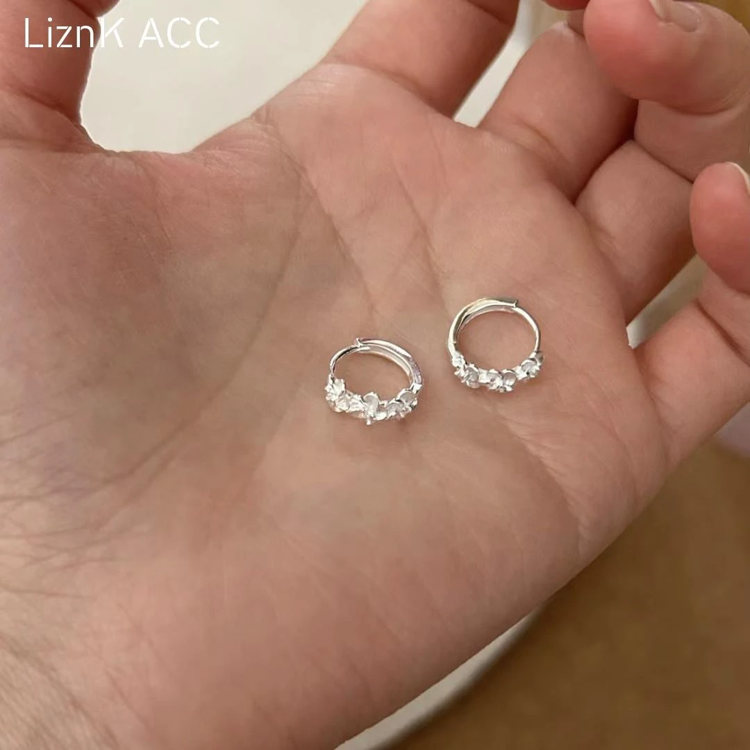 铁合金大理石耳饰 繁花三朵花耳环2024年新款潮独特小众轻奢高级