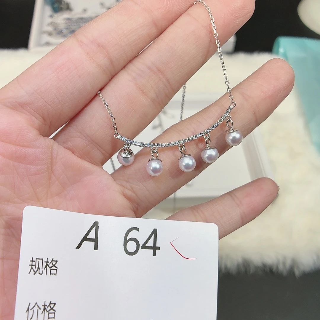 淡水珍珠银S925镶嵌颈饰