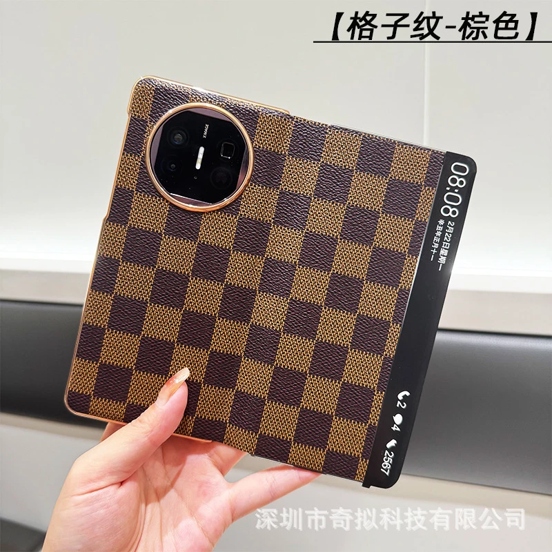 适用华为x5手机壳新款matex6手机保护套电镀金边智能休眠翻盖皮套