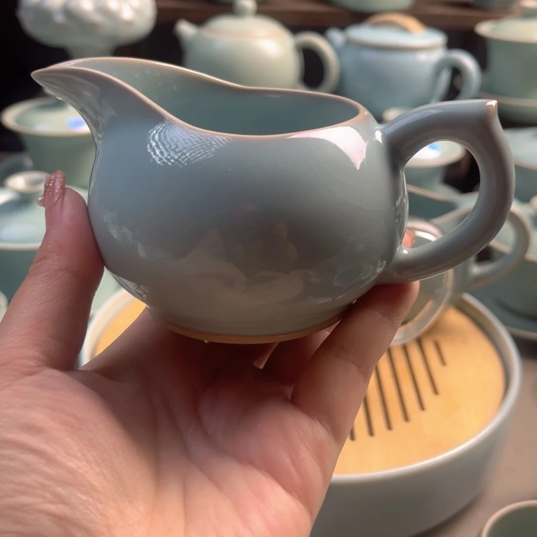 瓷天青釉西施公道原原矿