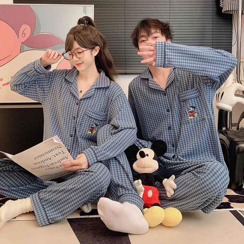 春秋季情侣睡衣加厚德绒胖mm超肥250斤冬天保暖格子家居服套装