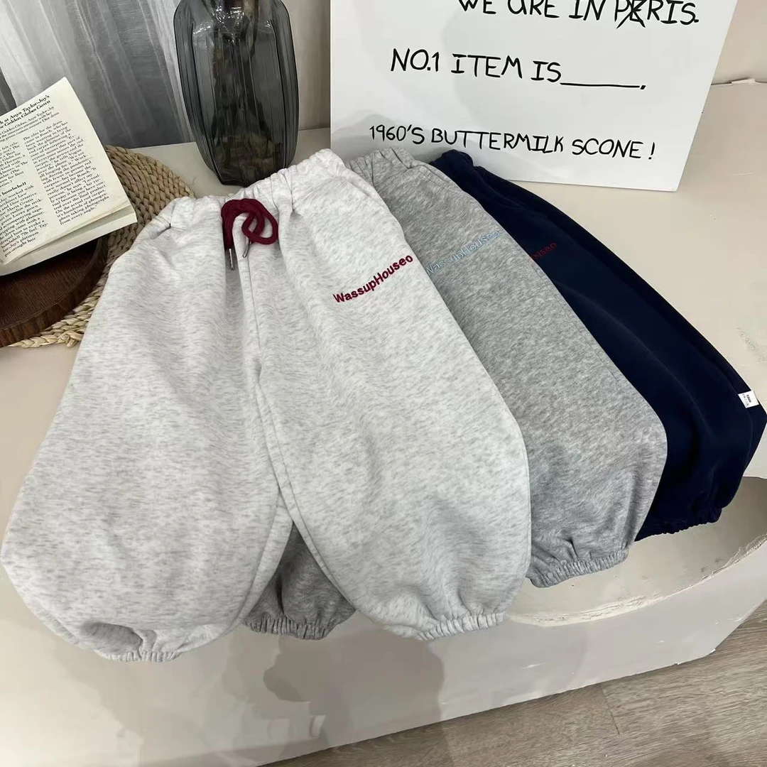 2025春季男女童新款运动裤舒适休闲束脚裤儿童长裤宽松卫裤