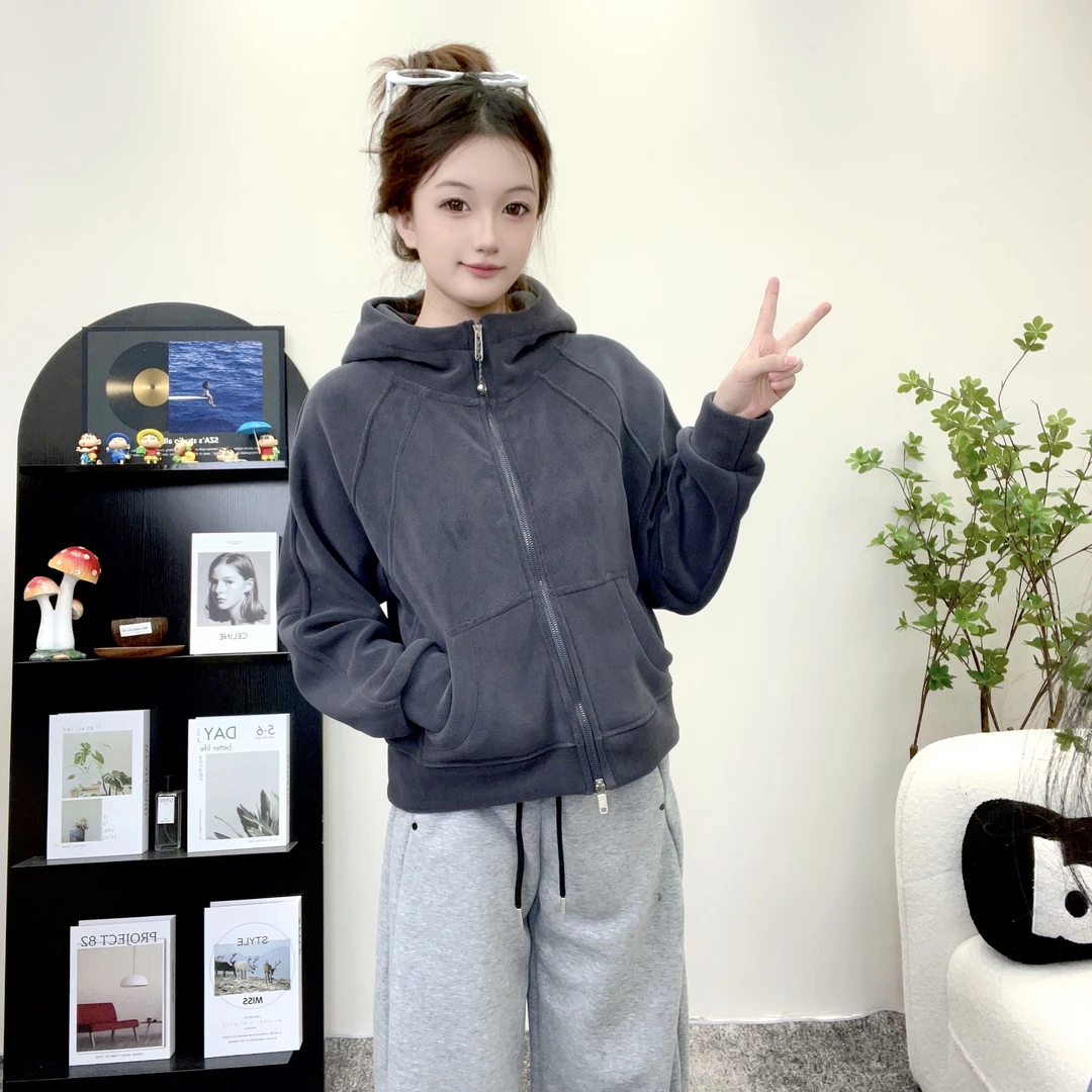 lulu同款秋冬韩系小外套奥粒绒百搭休闲宽松设计感小众女款外套