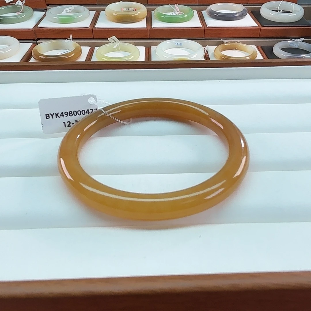 和田玉未镶嵌手镯且末亮红糖