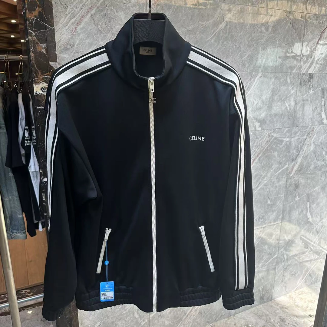 未使用 Celine/思琳 黑色凯旋门校服外套/L码