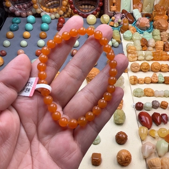 未镶嵌石英质玉（缅黄）珠宝半成品