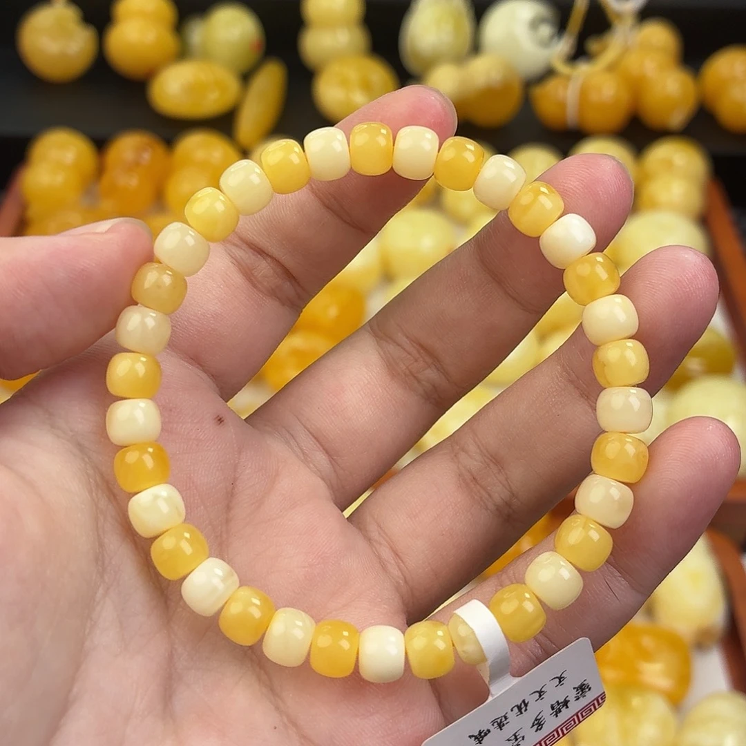 蜜蜡未镶嵌毛衣链蜜蜡