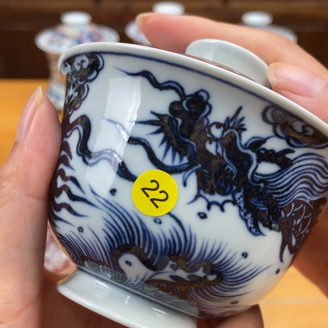手绘现代茶具非古董