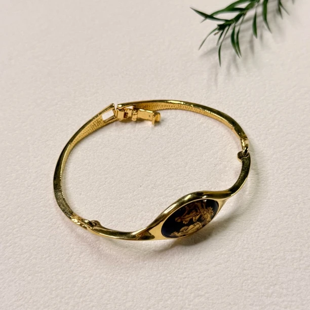 铜合金陶瓷手链 【六六中古】孤品复古手链ty2209手围16