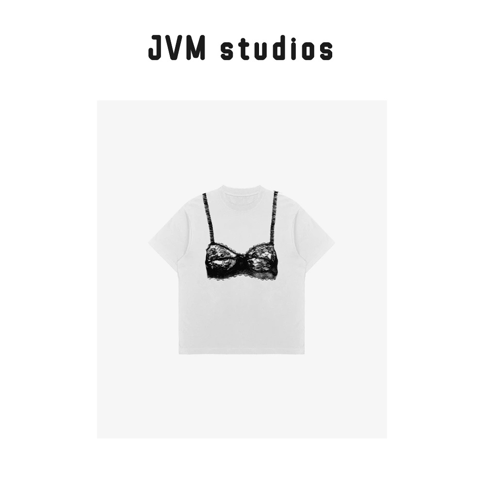 16592 - 新款JVM定制时尚百搭蕾丝蝴蝶结半袖短袖T恤6/19