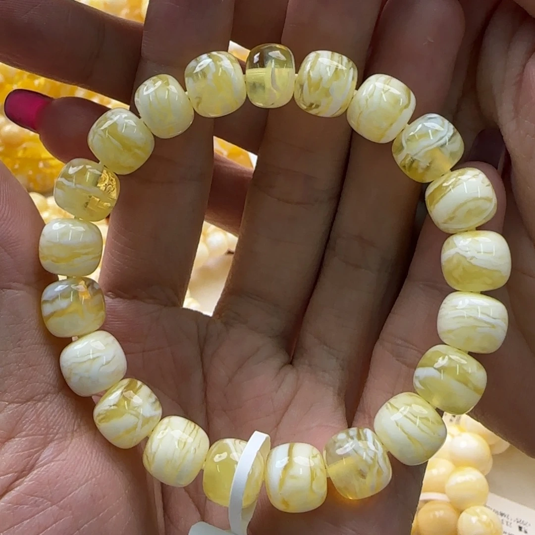 琥珀未镶嵌手链蜜蜡手串