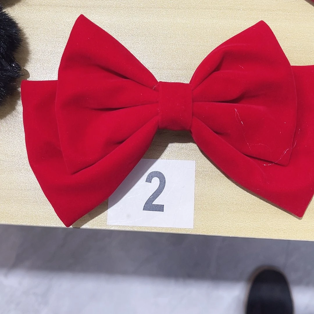 皮质铁合金蝴蝶结发夹