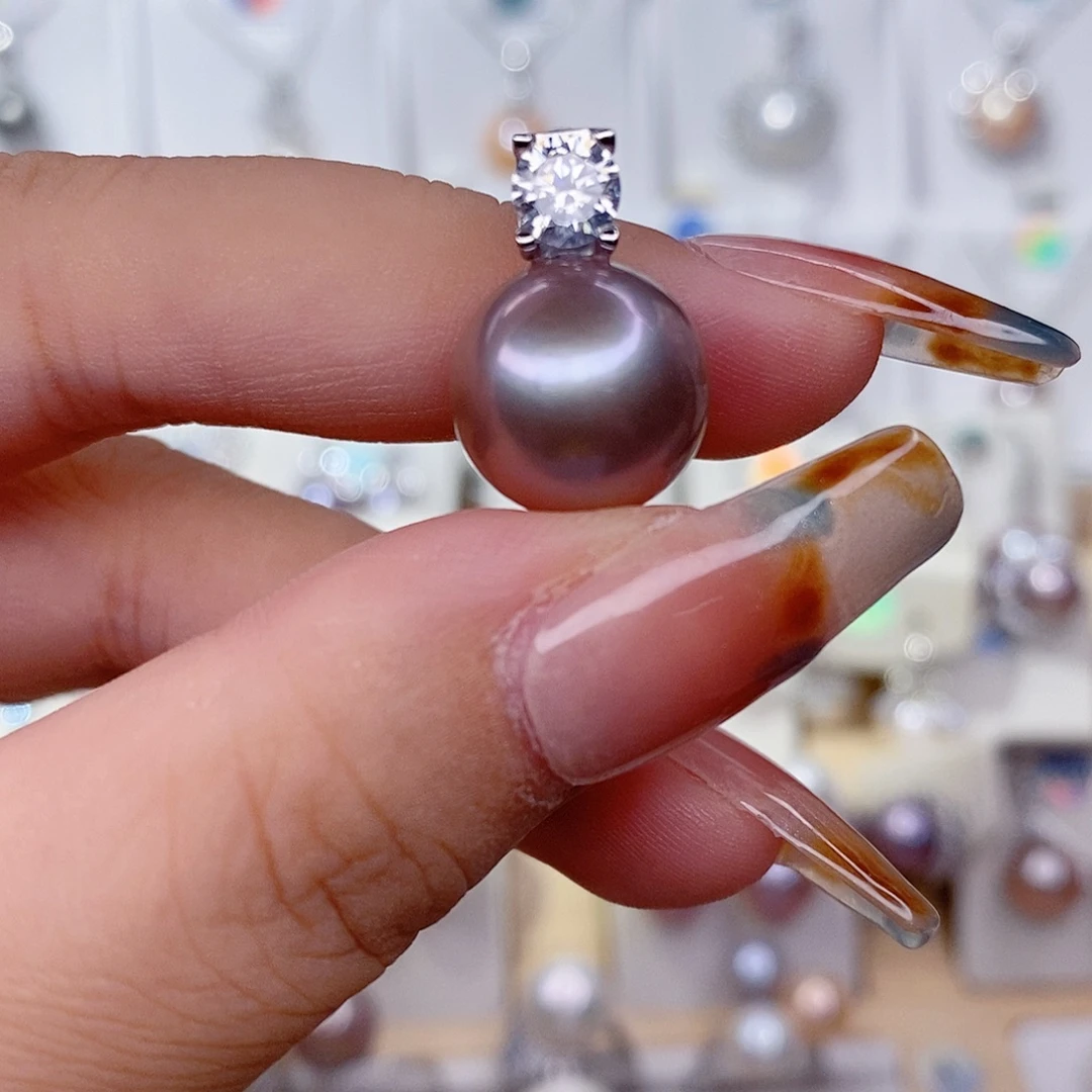 淡水珍珠吊坠(赠链)银S925镶嵌